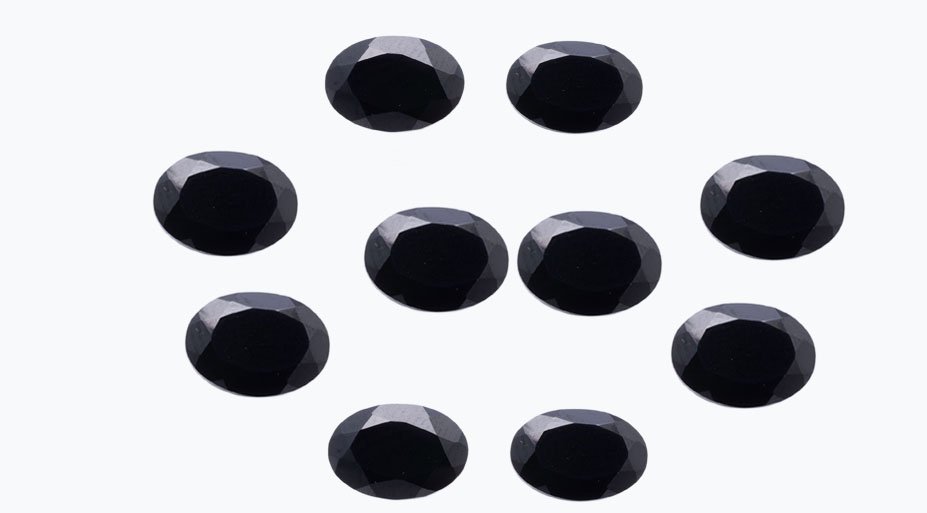 Natural Black Spinal AAA Quality 7x5 mm Faceted Oval Shape 50 pcs Lot Loose Gemston