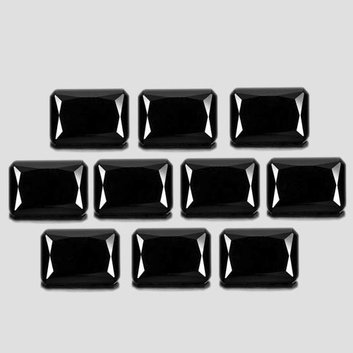 Certified Natural Black Spinal AAA Quality 6x4 mm Faceted Octagon Shape 25 pcs Lot Loose Gemston