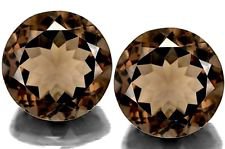 Certified Natural Smoky Quartz AAA Quality 5.5 mm Faceted Round Shape Pair Loose Gemstoe
