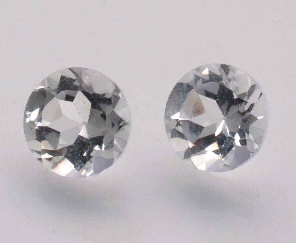 Certified Natural White Topaz AAA Quality 2.5 mm Faceted Round Shape 50 pcs Lot Loose Gemstone