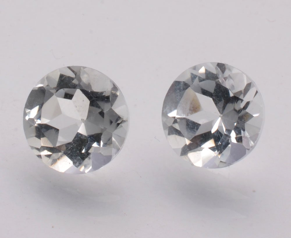 Certified Natural White Topaz AAA Quality 3 mm Faceted Round Shape 5 ...
