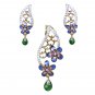 Flower Designer Earring, Pendant set