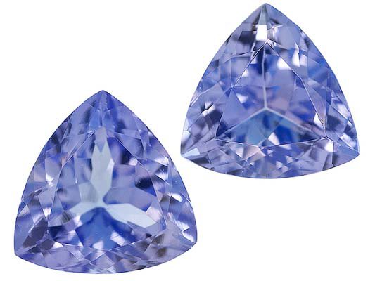 Certified Natural Tanzanite AA Quality 3.5 mm Faceted Trillion 100 pcs lot loose gemstone