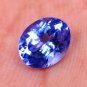 Wonderful 0.80 Ct Oval Shape Natural Tanzanite Violet Blue Certified HG 9369