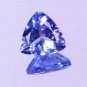 Attractive Natural Tanzanite Violet Blue 0.78Ct Trillion Shape Certified HG 9235