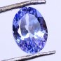 Beautiful 0.70 Ct Oval Shape Natural Tanzanite Violet Blue Certified HG 9368