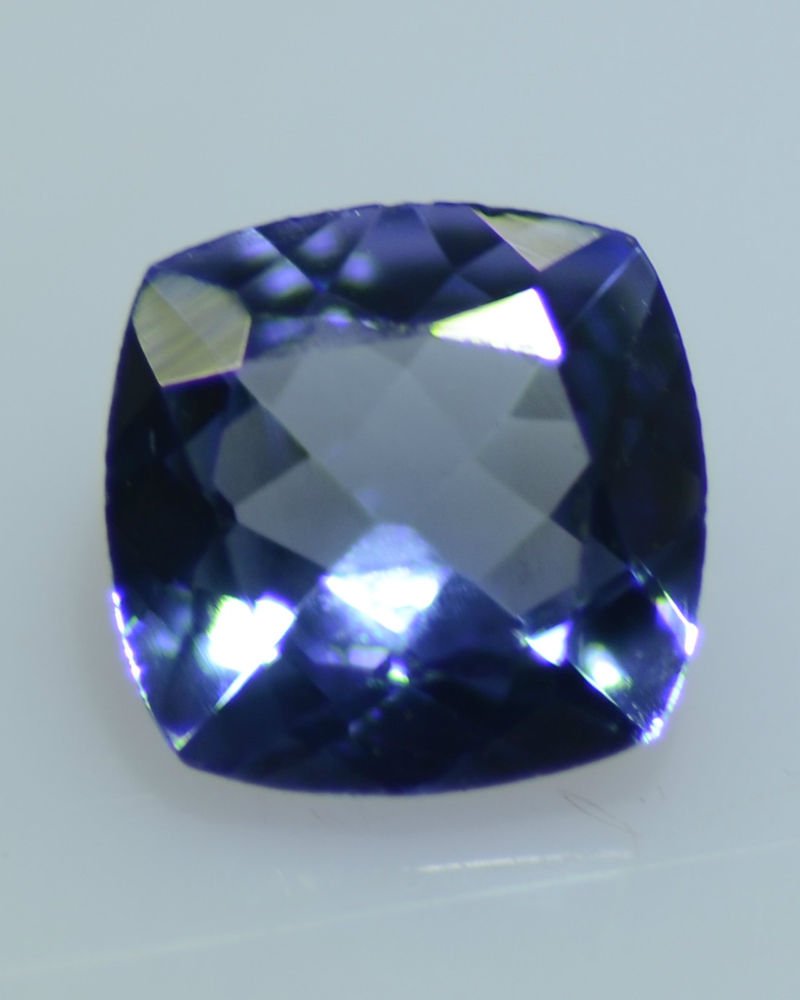 For Ring Use Natural Tanzanite Violet Blue 0.81Ct Cushion Shape Certified HG8613