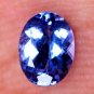 Very Nice Oval Shape Natural Tanzanite Violet Blue 0.85 Carat Certified HG 9362