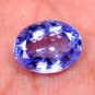 1.86 Ct Oval Shape Top Quality Natural Tanzanite Violet Blue Certified HG 9005