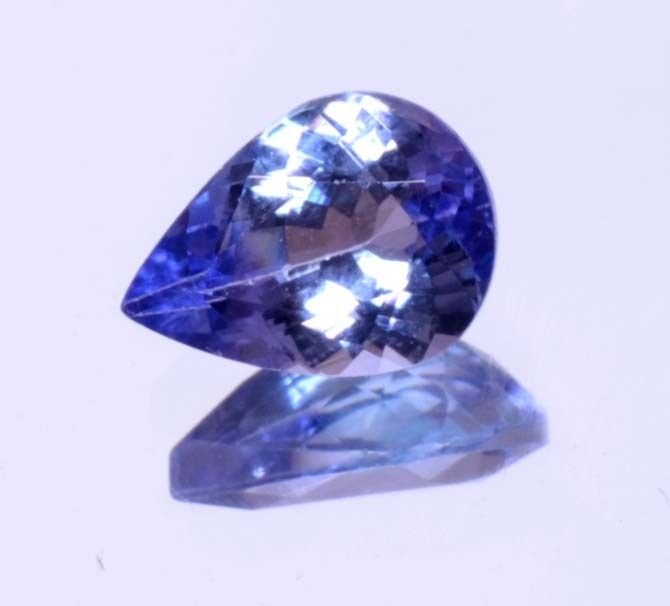Natural Graceful Violet Blue Tanzanite Pear Shape 0.70 Ct Free Certified HG 9302