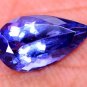 Awesome Pendent Natural Violet Blue Tanzanite 1.62 Ct Pear Cut Certified HG 8991