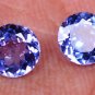 Natural Tempting Violet Blue Tanzanite 1.64Ct Round Shape Pair Certified HG 8988