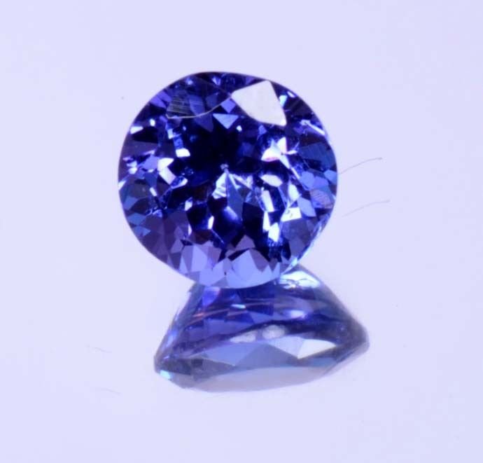 Natural Very Nice Violet Blue Tanzanite Round Shape 1.29 Carat Certified HG 9290