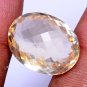 22.62 Ct Oval Shape Natural Yellow Citrine Checker Cut Free Certified*HG 9078