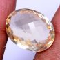 22.62 Ct Oval Shape Natural Yellow Citrine Checker Cut Free Certified*HG 9078