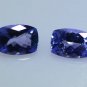 Natural Violet Blue Tanzanite 2.32 Ct Cushion Shape Pair Free Certified HG 8604