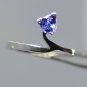 Natural Tanzanite 925 Sterling Silver Trillion Shape 0.80 Ct"Ring Size 7"HG 8176