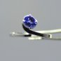 0.80 Ct Oval Shape 925 Sterling Silver "Ring Size 6 Natural Tanzanite HG 8179