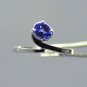 0.80 Ct Oval Shape 925 Sterling Silver "Ring Size 6 Natural Tanzanite HG 8179