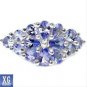 0.80 Ct Oval Shape 925 Sterling Silver "Ring Size 6 Natural Tanzanite HG 8179