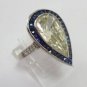 Best For Pendent 5.83Ct Pear Cut Fancy Color Moissanite Diamond Certified HG8779