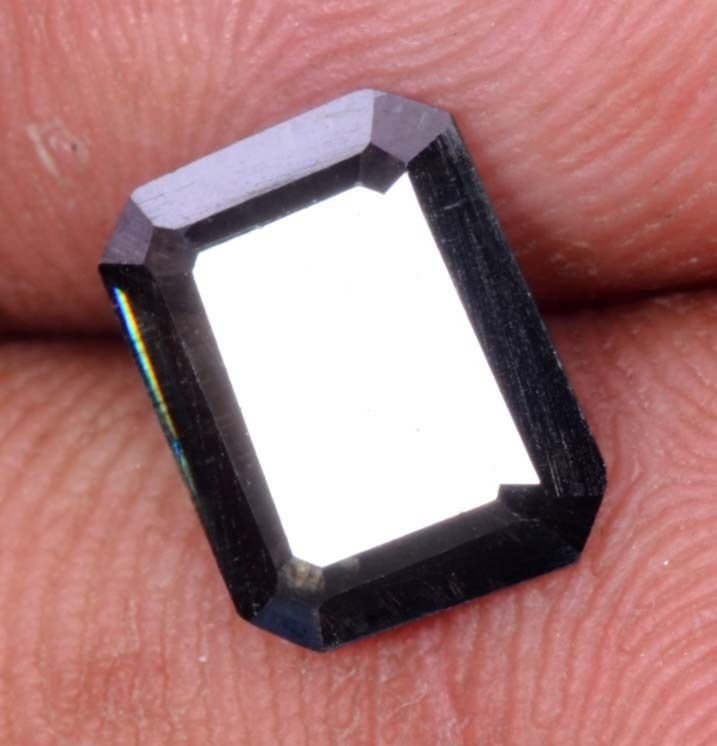 Emerald Cut 2.34 Ct Stunning Fancy Colour Loose Moissanite Certified HG 9166