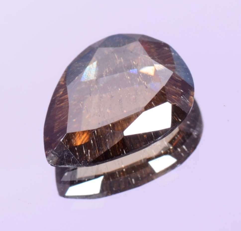 With Certified Splendid Fancy Colour Loose Moissanite Pear Shape 2.08 Ct HG 9118
