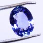 Very Nice Natural Tanzanite Violet Blue 1.30 Carat Oval Shape Certified HG 9105