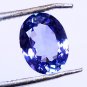 Very Nice Natural Tanzanite Violet Blue 1.30 Carat Oval Shape Certified HG 9105