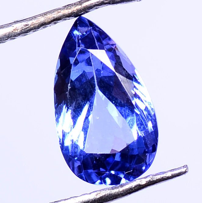 Pretty Pendent Natural Tanzanite Violet Blue 1.50Ct Pear Shape Certified HG 9099