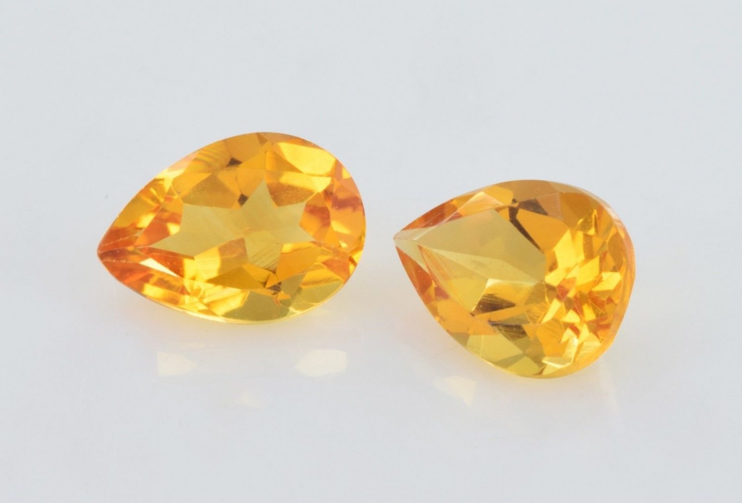 Natural Citrine top Quality 8*15mm Faceted Pear 2 Pieces  Loose Gemstone