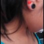 bright.red.button.earring.