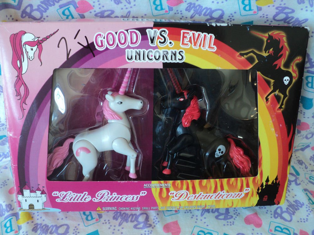 Good vs Evil Unicorns Little Princess & Destructicorn by