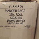 hanger bags lot roll 21x4x52 sig53165 sig21045275gbvp tshirt bags