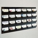 5) Source One 24 Pocket Wall Mount Black Business Card  Holder SHIPS FREE