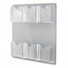 6) Source One 6 Pocket Wall Mount TriFold 4 inch Brochure  Holder SHIPS FREE