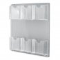 6) Source One 6 Pocket Wall Mount TriFold 4 inch Brochure  Holder SHIPS FREE