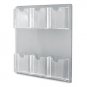 6) Source One 6 Pocket Wall Mount TriFold 4 inch Brochure  Holder SHIPS FREE