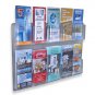 6) Source One 10 Pocket Wall Mount TriFold 4 inch Brochure  Holder SHIPS FREE