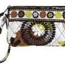Vera Bradley Wristlet Cocoa Moss  new gusseted style tech case NWT retired