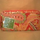 Vera Bradley Travel Organizer zip around wallet in Capri Melon  Retired NWT
