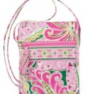 Vera Bradley Mini Hipster crossbody bag Pinwheel Pink NWT Retired swing travel wallet on string