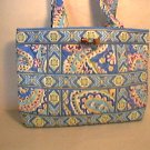 Vera Bradley Small Tic Tac Tote handbag Capri Blue NWT Retired nice for e-reader, tablet Vera Bradley Small Tic Tac Tote handbag Capri Blue NWT Retired nice for e-reader, tablet