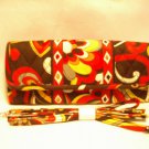 Vera Bradley Sleek Wallet Puccini travel organizer convertible crossbody clutch NWT Retired
