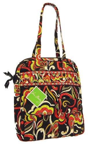 Vera Bradley Tall Zip Tote Puccini NWT Retired laptop carryon commuter ...
