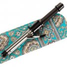 Vera Bradley Curling Iron flatbrush Cover Totally Turq  NWT Retired straighten up curl turquoise