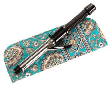 Vera Bradley Curling Iron flatbrush Cover Totally Turq  NWT Retired straighten up curl turquoise