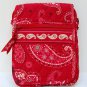 Vera Bradley Mini Hipster Mesa Red crossbody shoulder bag travel organizer wallet NWT Retired