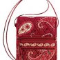Vera Bradley Mini Hipster Mesa Red crossbody shoulder bag travel organizer wallet NWT Retired