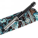 Vera Bradley Curling Iron flatbrush Cover Java Blue  NWT Retired straighten up curl turquoise